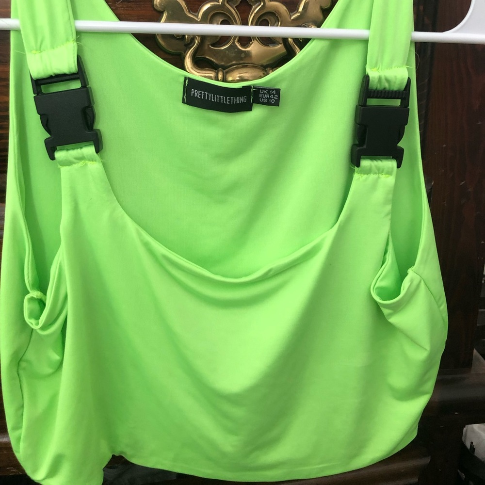 Neon green crop top